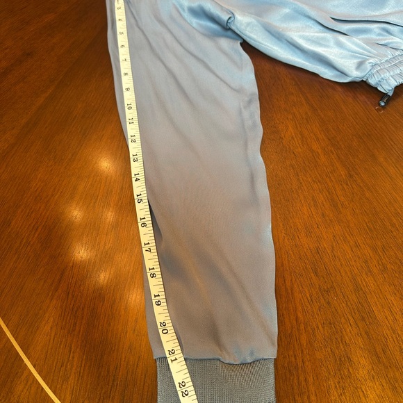 Emporio Armani Light Blue Satin Drawstring Blouse – Elegant Designer Top - Picture 9 of 9